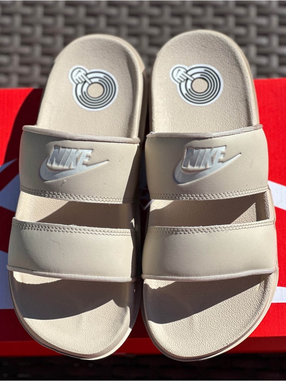 Womens Nike Tan Offcourt Recovery Plush Casual Sandal Slides - Womens 8 | 10 NEW - Picture 3 of 10